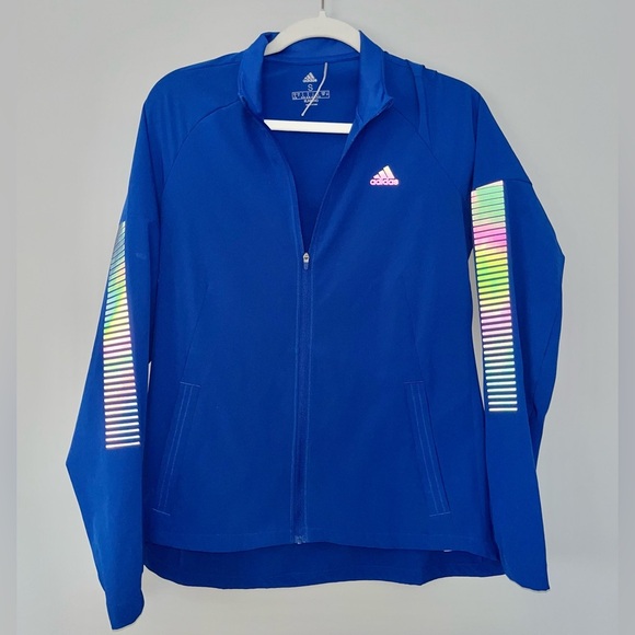 Adidas Women’s Lightweight Reflective Running Jacket Small - Picture 1 of 4